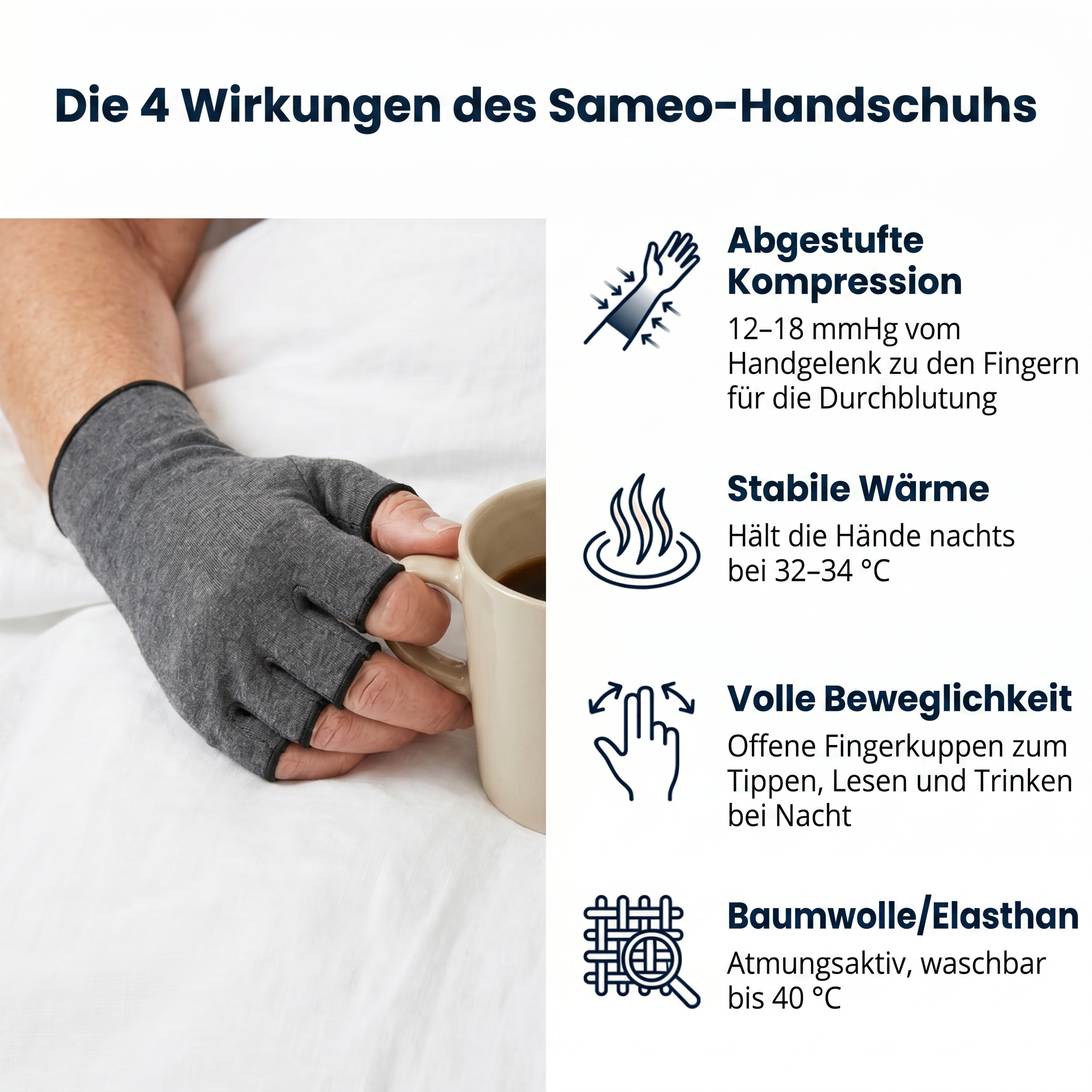 Kompressionshandschuhe für schmerzfreie Hände