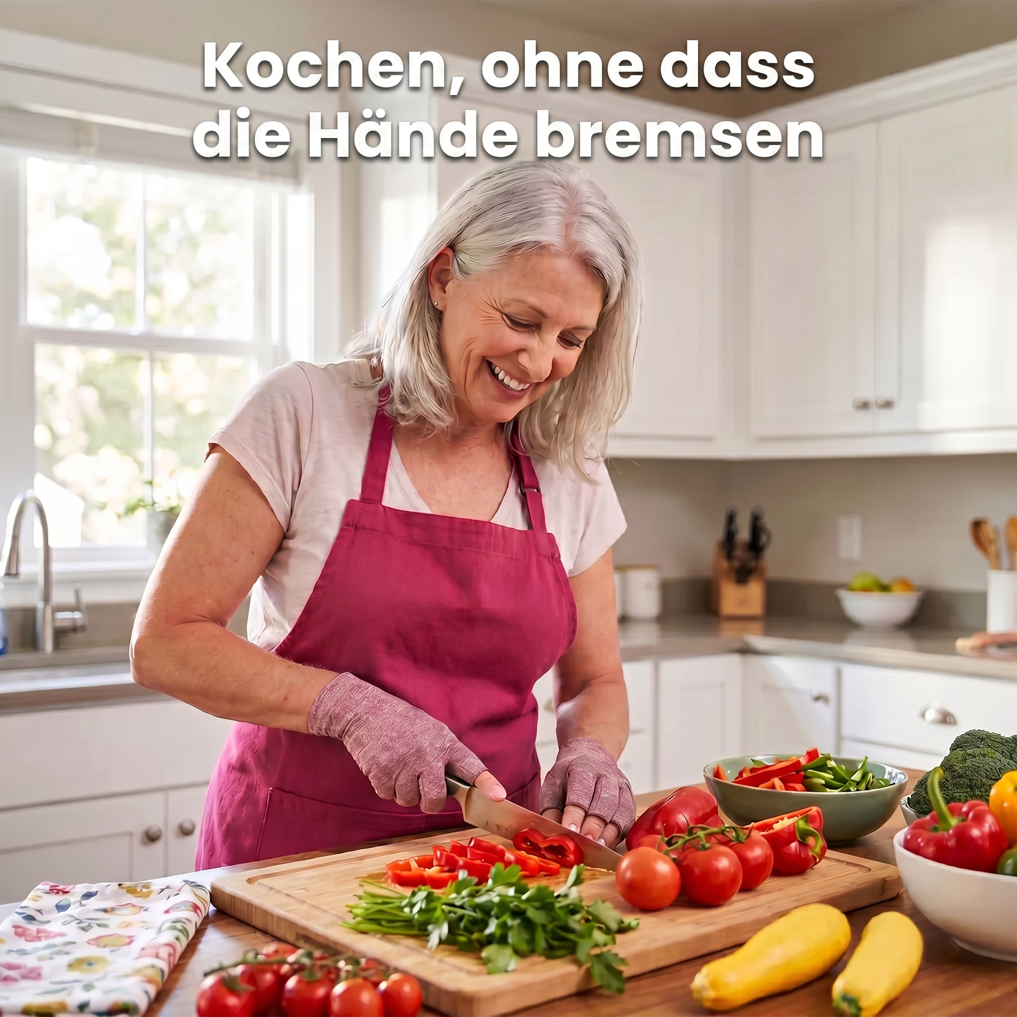 Schmerzlindernde Kompressionshandschuhe Rose | Sameo™