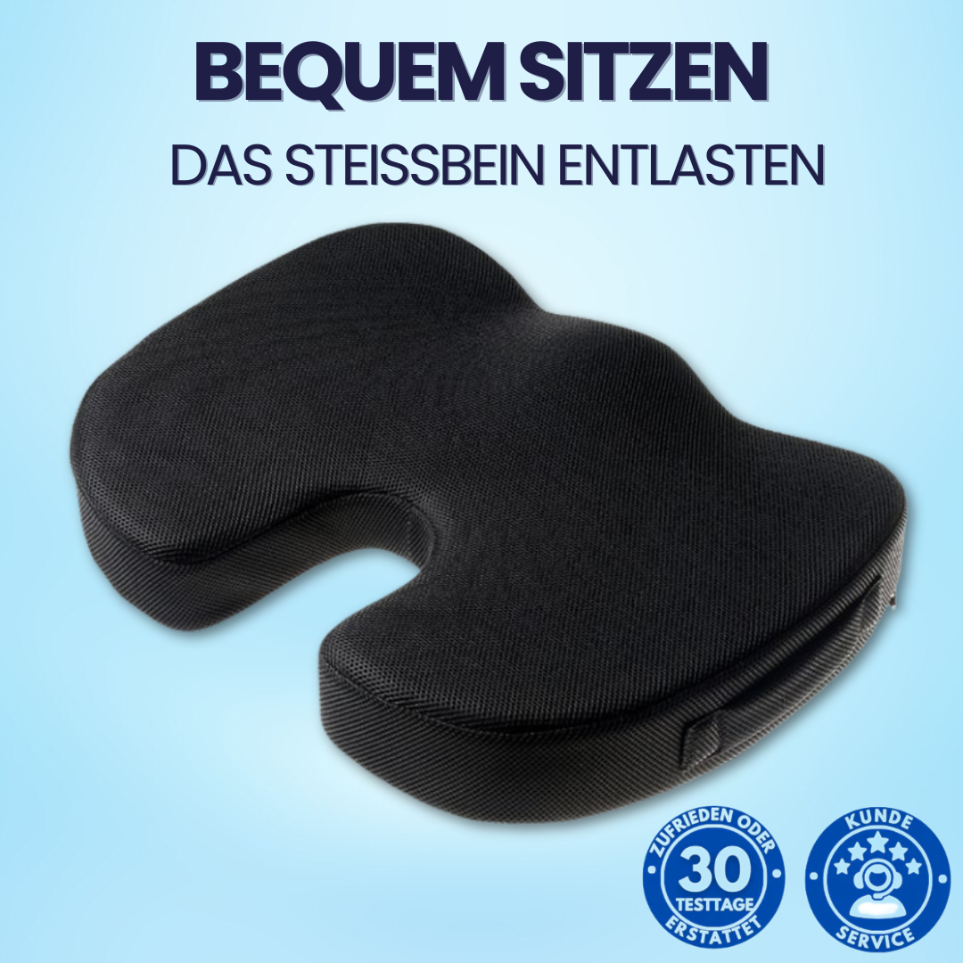 Orthopädisches Steißbeinkissen aus Memory-Schaum | Linderung bei Steißbeinschmerzen und Hämorrhoiden | Sameo™