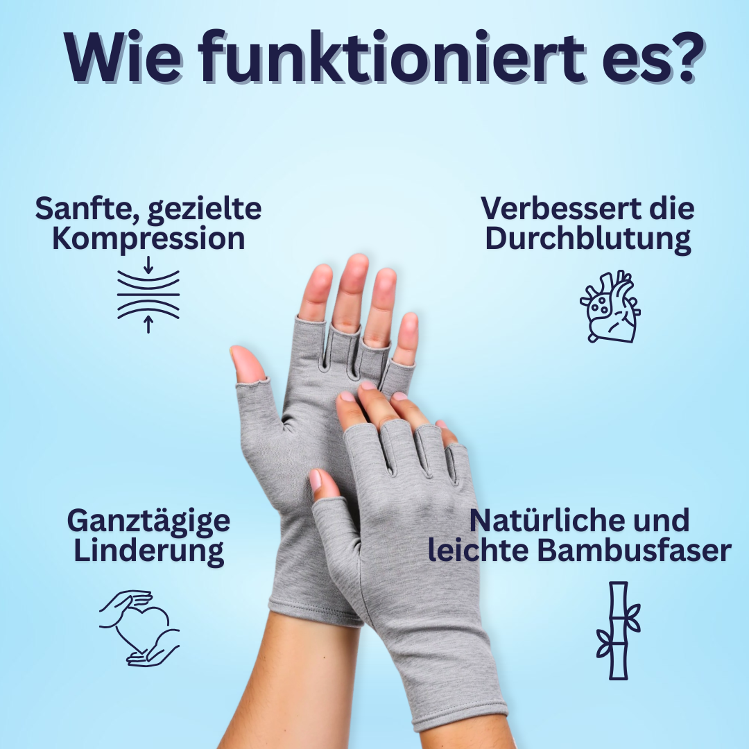 Schmerzlindernde Kompressionshandschuhe aus Bambus