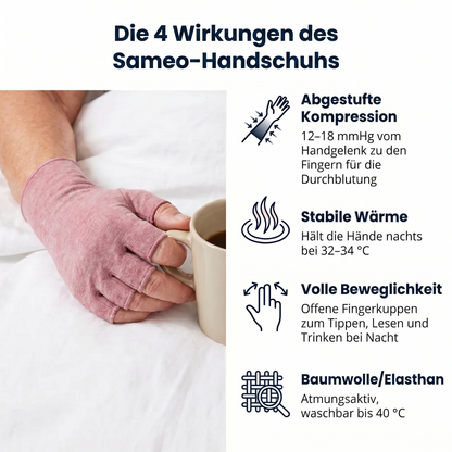 Schmerzlindernde Kompressionshandschuhe Rose | Sameo™