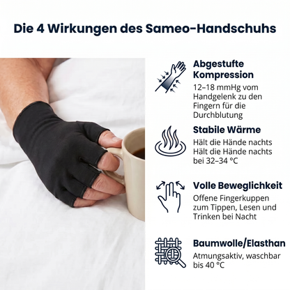 Schmerzlindernde Kompressionshandschuhe – Schwarz | Sameo™