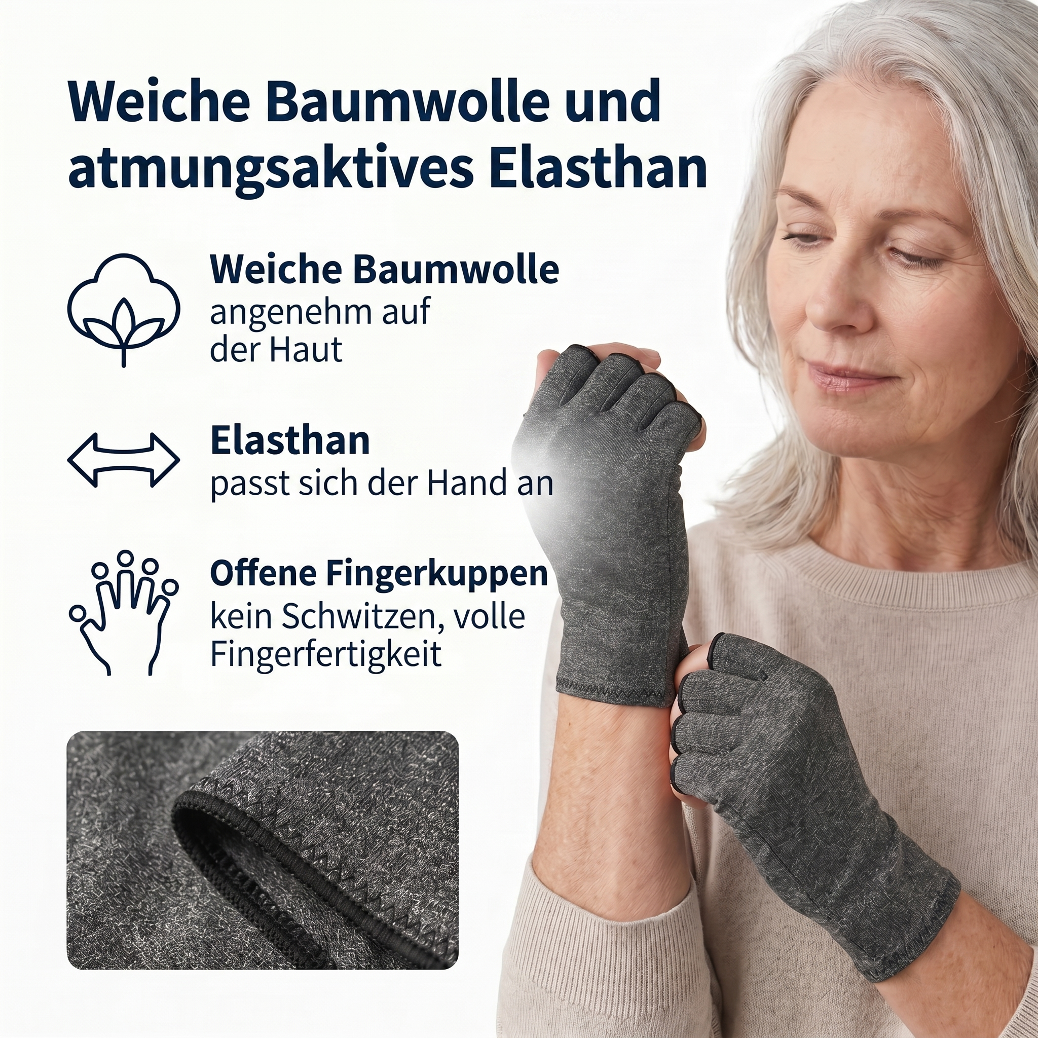 Kompressionshandschuhe für schmerzfreie Hände