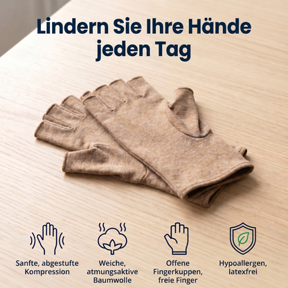 Schmerzlindernde Kompressionshandschuhe Beige | Sameo™