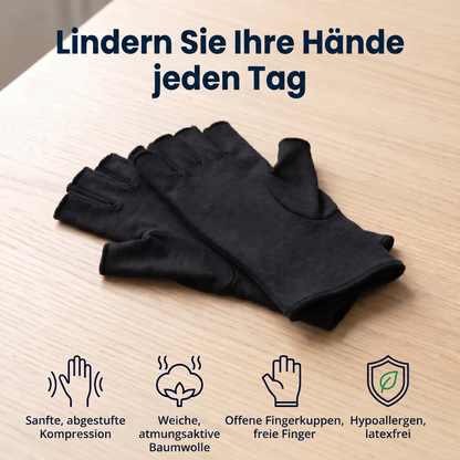 Schmerzlindernde Kompressionshandschuhe – Schwarz | Sameo™
