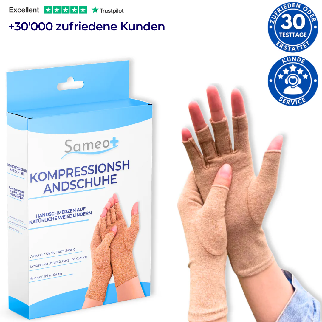 Schmerzlindernde Kompressionshandschuhe Beige | Sameo™