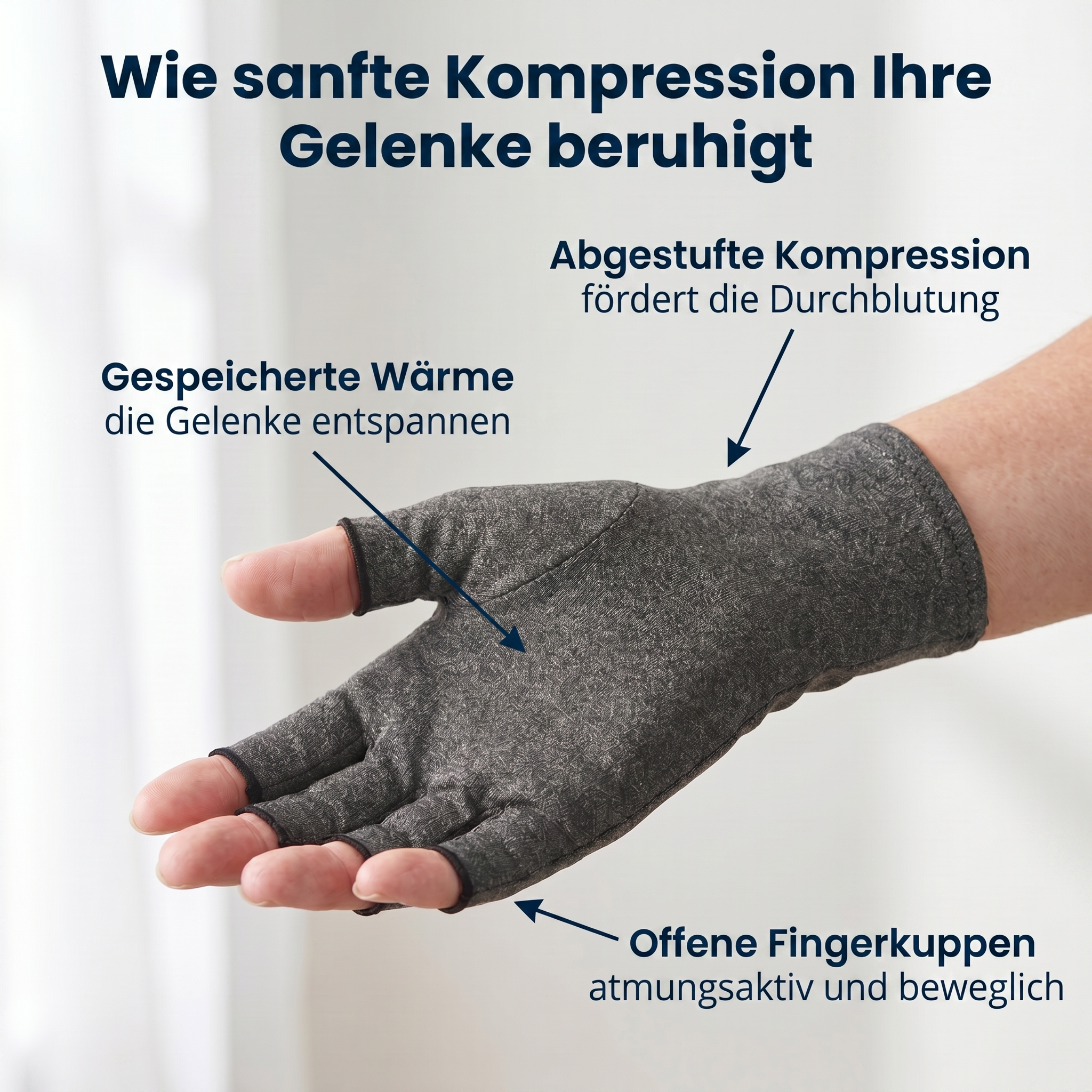 Kompressionshandschuhe für schmerzfreie Hände