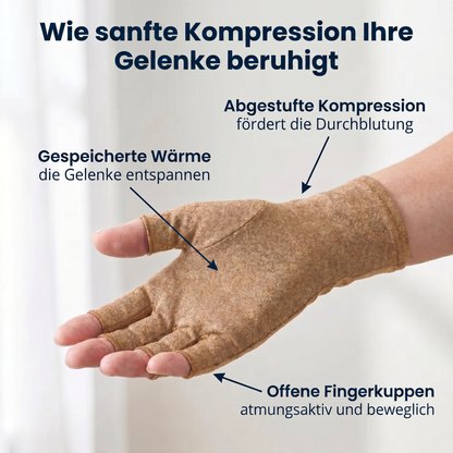 Schmerzlindernde Kompressionshandschuhe Beige | Sameo™