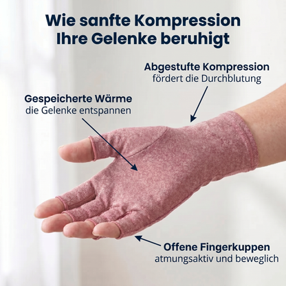 Schmerzlindernde Kompressionshandschuhe Rose | Sameo™