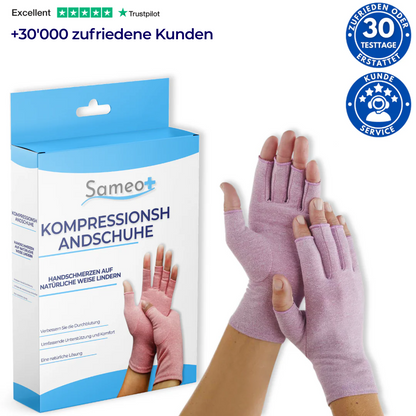 Schmerzlindernde Kompressionshandschuhe Rose | Sameo™