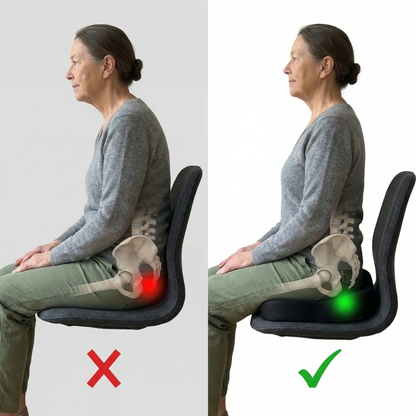 Orthopädisches Steißbeinkissen aus Memory-Schaum | Linderung bei Steißbeinschmerzen und Hämorrhoiden | Sameo™