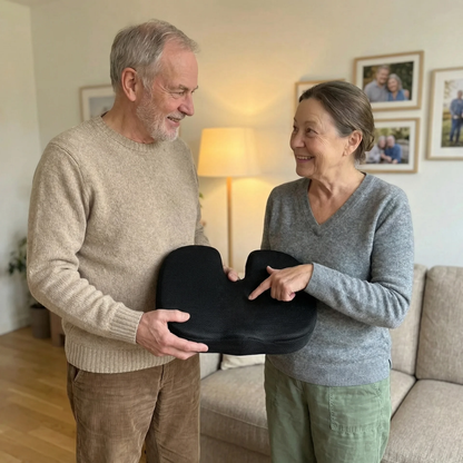 Orthopädisches Steißbeinkissen aus Memory-Schaum | Linderung bei Steißbeinschmerzen und Hämorrhoiden | Sameo™