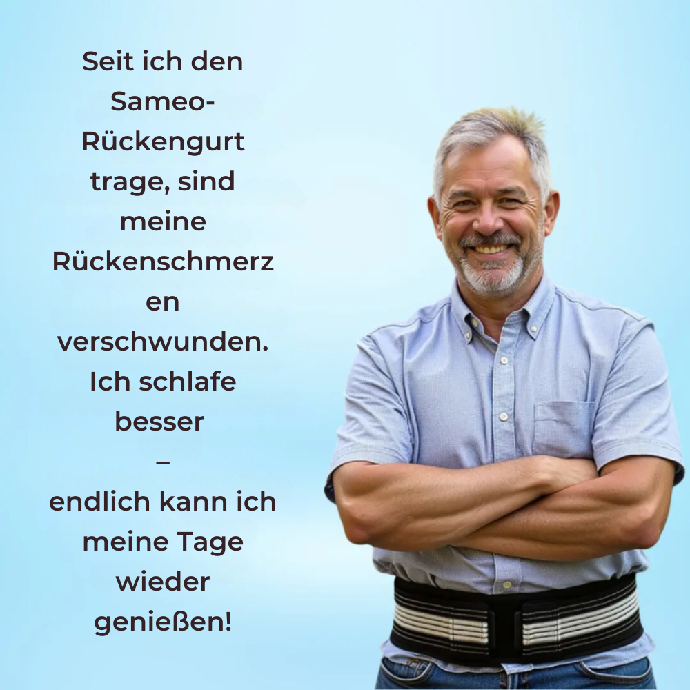 Rückengürtel | Sofortige Linderung bei Rücken- & Ischiasschmerzen | Sameo