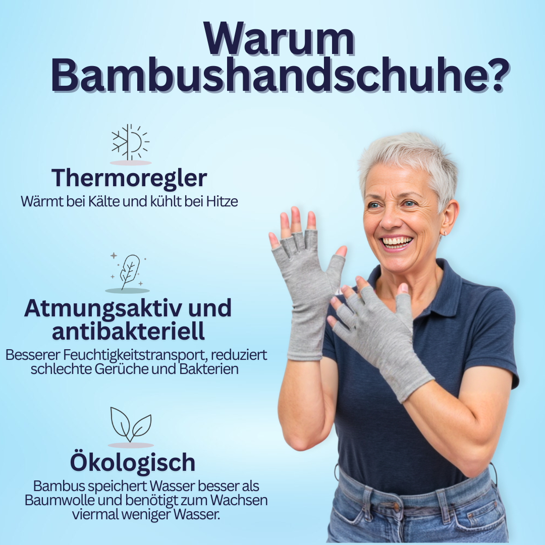 Schmerzlindernde Kompressionshandschuhe aus Bambus