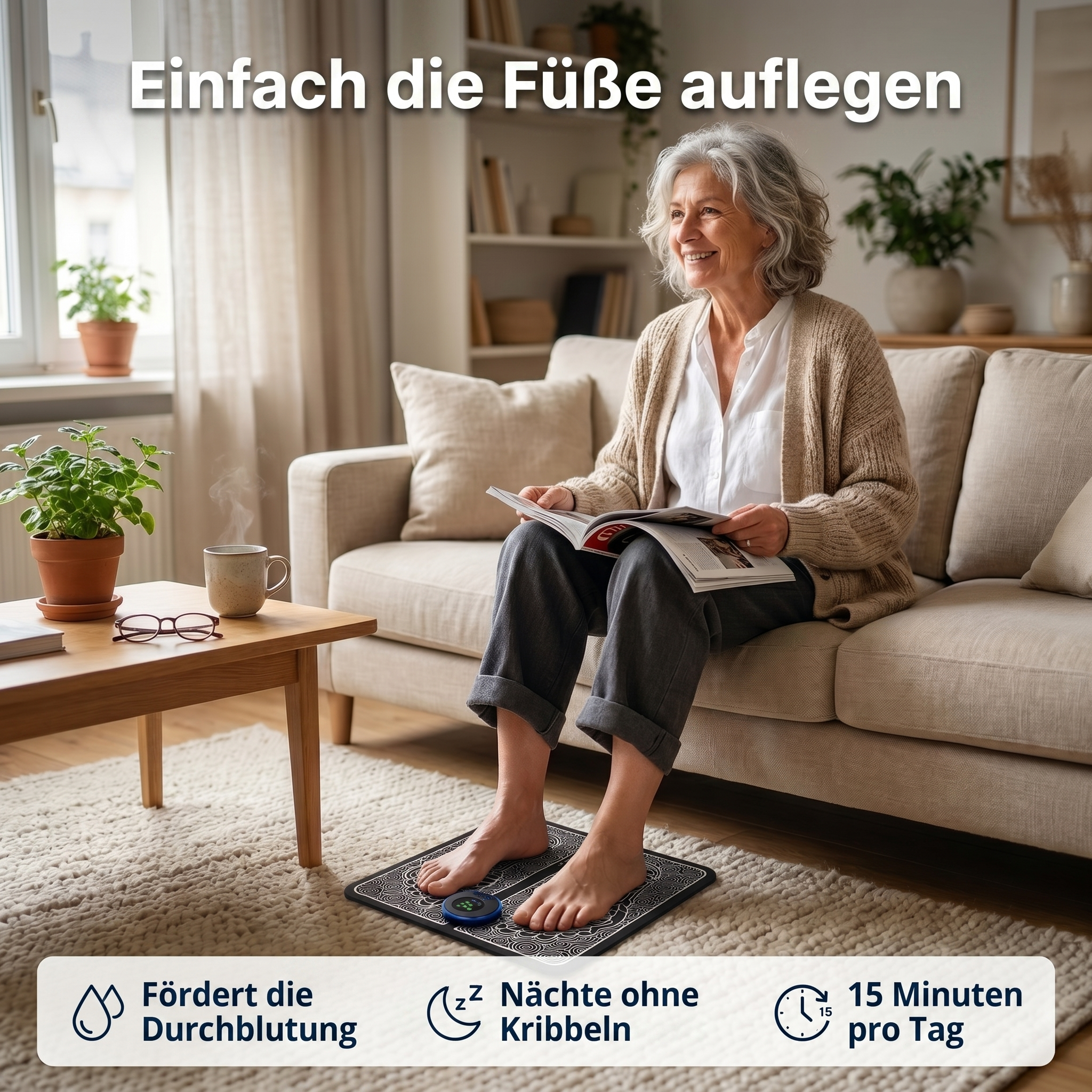EMS-Fußmassagegerät | Verbessert die Durchblutung