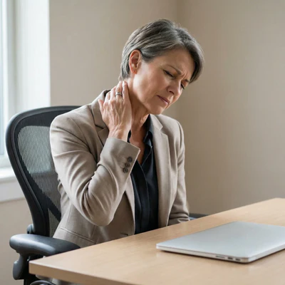 Schmerzender Nacken und verspannte Halswirbelsäule