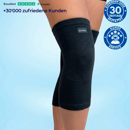 Schwarze Kniebandage aus Bambus