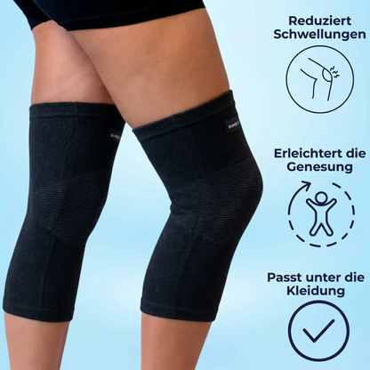 Schwarze Kniebandage aus Bambus